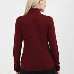 TOMMY HILFIGER Maroon Slim Fit Pullover image 2