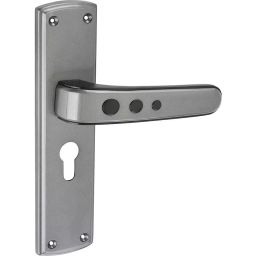 Atom Zinc Alloy Black and Grey Door Handle Lock Set, MH-O65-CY-BG-OSK-08-picture-20