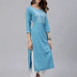 Jaipur Kurti Blue Printed Kurta image 3