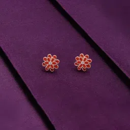 Kai Jewel Minimalistic Pink Blooms Sterling Silver Rose Gold Earrings-picture-33
