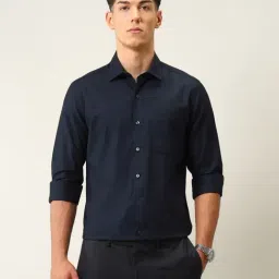 Arrow Blue Cotton Regular Fit Texture Shirt-image-29