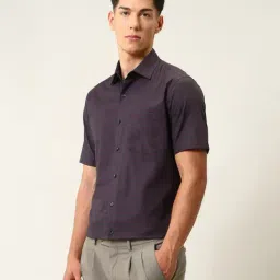 Arrow Purple Cotton Regular Fit Checks Shirt image 3