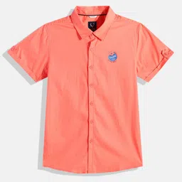 Allen Solly Junior Boys Solid Pure Cotton Casual Shirt-picture-56