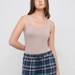 Wunderlove by Westside Taupe Solid Thermal Wear Tank Top-image-35