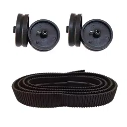 TECHDELIVERS Track Belt + Pulley Wheels Size 100 x 20 mm (Set of 5) image 1