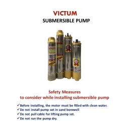 VICTUM 1 HP 10 Stage Copper Single Phase Submersible Pump, SP-1HP image 4