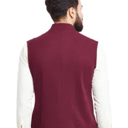 Hypernation Maroon Regular Fit Jacket image 3