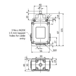 Essen Deinki 1NO + 1NC Snap Action Oil Tight Limit Switch with Diecast, LSPS OT image 2