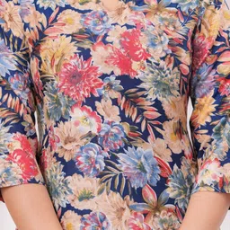 SHOBHIT Women Floral Printed Regular Kurta with Palazzos image 4