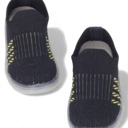 Lil Lollipop Mesh Detailed Abstract Designed Slip On LED Shoes - Navy Blue-picture-8