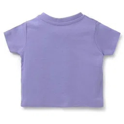 Babyoye 100% Cotton Knit Half Sleeves Jhablas With Beach Theme Print Pack of 2 - Yellow & Purple image 3