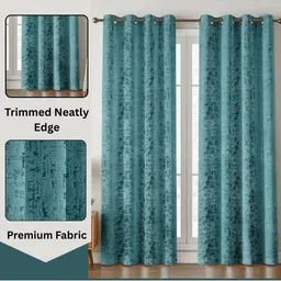 GEET CREATIONS Cream-Coloured Set of 2 Door Curtain image 3