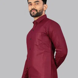 KHUSHI CREATION Original Spread Collar Cotton Casual Shirt image 2