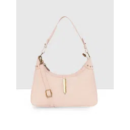 ESBEDA Peach Embossed Classic Sling Bag with Detachable Strap image 1