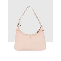 ESBEDA Peach Embossed Classic Sling Bag with Detachable Strap image 2