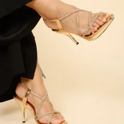 Flat n Heels Women Rose Gold Stilettos Heels-image-70