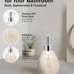 OBSESSIONS Set Of 3 Cream Ceramic Bathroom Set image 3