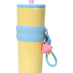 AUGEN Yellow & Blue Single Stainless Steel Colourblocked Double Wall Vacuum Water Bottle-picture-40