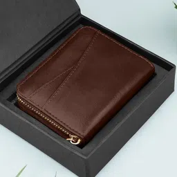 The Wallet Store Men Leather Curve Craft Zipper Wallet Cardholder-image-49