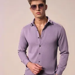 Anouk Rustic Men Textured Spread Collar Casual Shirt-picture-22