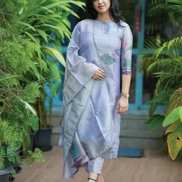 HAY Women Floral Print Maxi Dresses With Dupatta-picture-17