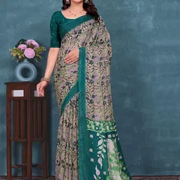KANOODA Women Ethnic Motifs Printed Pure Georgette Sarees-image-27