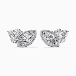 VALANOVA 925 Sterling Silver Plated Rose Gold Diamond Earrings-0.77 gm-picture-14