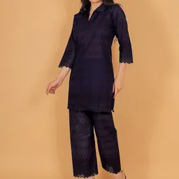 Mytrendzs Embroidered Shirt Collar Tunic With Trousers Co-Ords image 4
