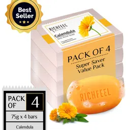 Richfeel Naturals Calendula Anti Acne Soap Pack of 4 - 75 gm Each-picture-14