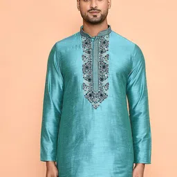 Arihant Rai Sinha Men Ethnic Motifs Embroidered Regular Thread Work Kurta with Trousers image 2