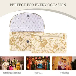 Kuber Industries Set Of 2 Embroidered Foldover Clutch image 2