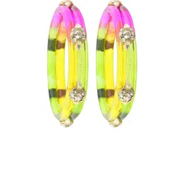 ZULKA Set Of 2 Diamond Crystal Studded Kada Bangles image 3