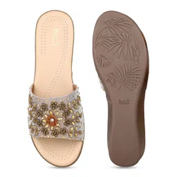 Inc 5 Women Embellished Ethnic Open Toe Flats image 3