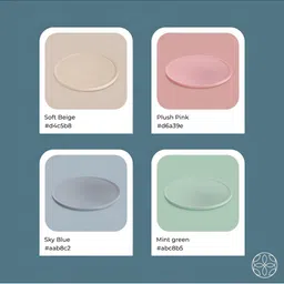 IRIDA NATURALS 6-Pcs Pink Rice Husk & Bamboo Fibre Round CoasterSet image 3