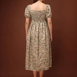 OBSHIVKA Print Puff Sleeve Fit & Flare Maxi Dress image 5