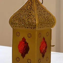 Kreative Arts Gold-Toned & Red Candle Holder-picture-16