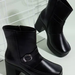 Kliev Paris Women Mid-Top Regular Boots-image-68