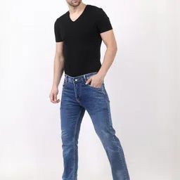 sachiva fashion Men Stretchable High-Rise Blue Denim Jeans image 5