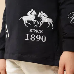 U.S. Polo Assn. Kids Boys Graphic Brand Embroidered Polo Collar Pure Cotton Tshirts image 2