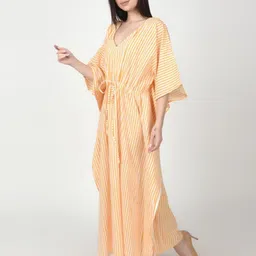 Fabric Venue Print Kaftan Maxi Dress image 3