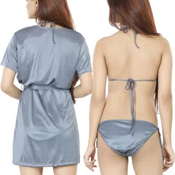 nivcy Pack of 2 Women Robe and Lingerie Set image 2