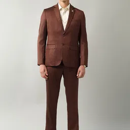 AD By Arvind Men Tailored Fit Notched Lapel Single Breasted Three-Piece Suit-picture-22