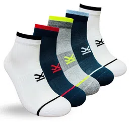 WROGN Unisex Pack Of 5 Assorted Ankle-Length Socks-image-34