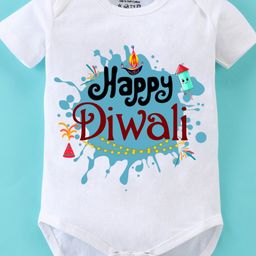 BLUSHES Infants Diwali Printed Pure Cotton Bodysuit-picture-14