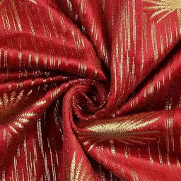 GEET CREATIONS Maroon & Gold-Toned Floral Window Curtain image 3