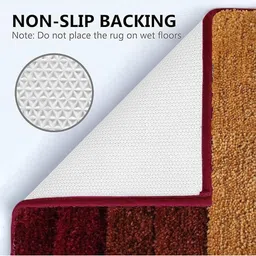 CROWN MATTINGS Red 1400 GSM Microfibre Bath Rugs image 3