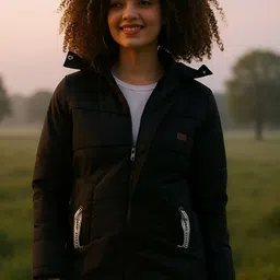 Campus Sutra Women Hooded Solid Lightweight Puffer Jacket-image-90