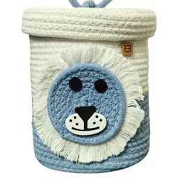 ROUGH ROAD STORE Blue Lion Face Applique Reusable Multi-Utility Fabric Organizer-picture-35