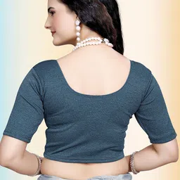 TANISHM FEB TEX Cotton Round Neck Saree Blouse image 4