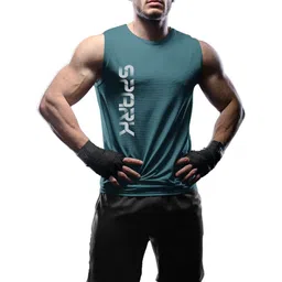 3Colors Men Pack Of 2 Printed Round Neck & Sleeveless Gym Vests-picture-47